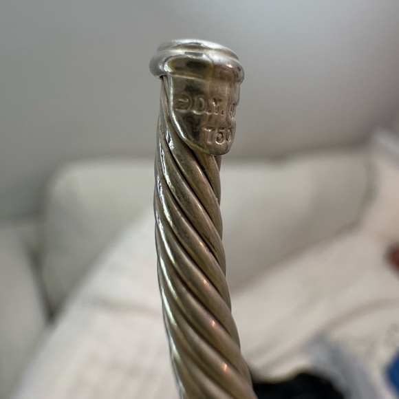 DAVID YURMAN Sterling Silver Amethyst 4mm Noblesse Cable Bracelet - Picture 9 of 15